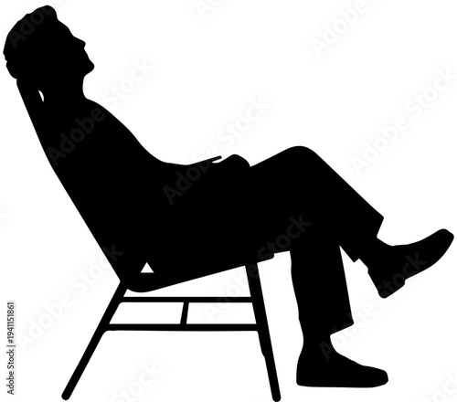 Person Silhouette Relaxing in Reclining Chair