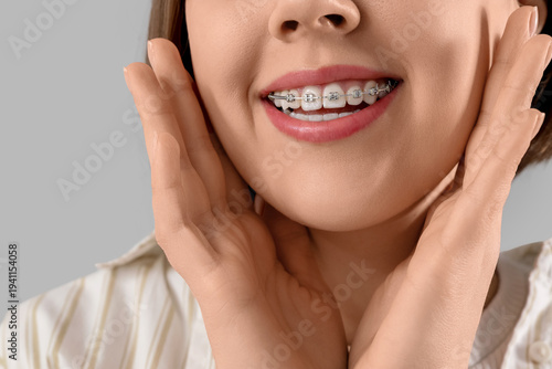 Young woman with dental bra...