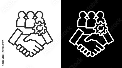 Saving Money White Icon Set Vector 