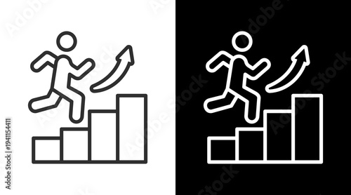 Time Management White Icon Set Vector 