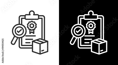 Inventory Management White Icon Set Vector 