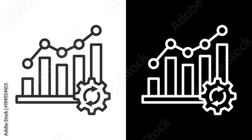 Productivity White Icon Set Vector 