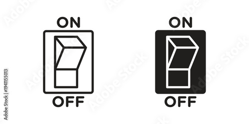Switch icon black, line, flat vector, isolated illustration.