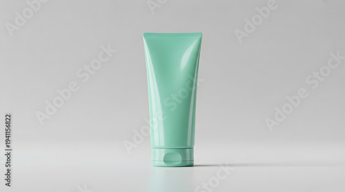 Wallpaper Mural Mint green cosmetic tube on white background for beauty product advertising. Torontodigital.ca