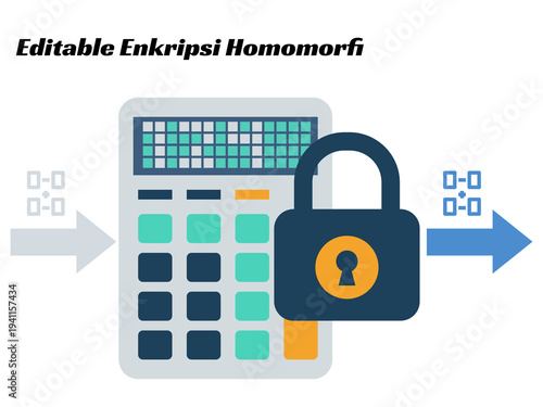 Homomorphic Encryption Secure Data Computation IllustrationHomomorphic Encryption Secure Data Computation Illustration