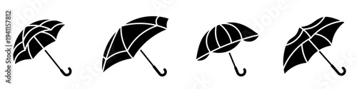 Umbrella icon set. Vector symbol. Illustration of umbrella. Umbrella. Vector illustration. Stock vector.