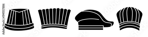 Chef hat icon set. Vector symbol. Illustration of chef hat. Chef hat. Vector illustration. Stock vector.