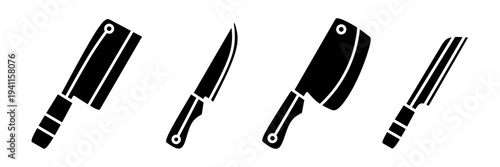 Knife icon set. Vector symbol. Illustration of knife. Knife. Vector illustration. Stock vector.