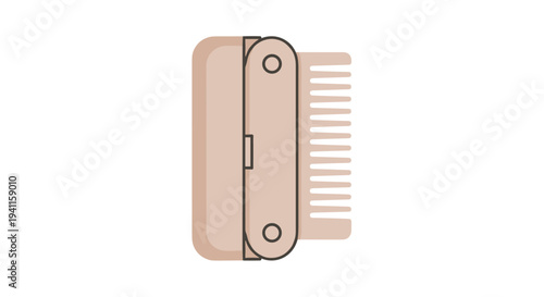 Compact foldable hair comb, an essential and convenient grooming tool for travel or on-the-go hair styling and detangling.