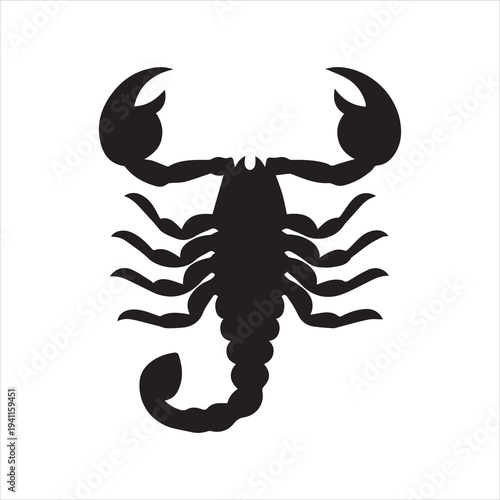 scorpion silhouette vector, scorpion animal icon