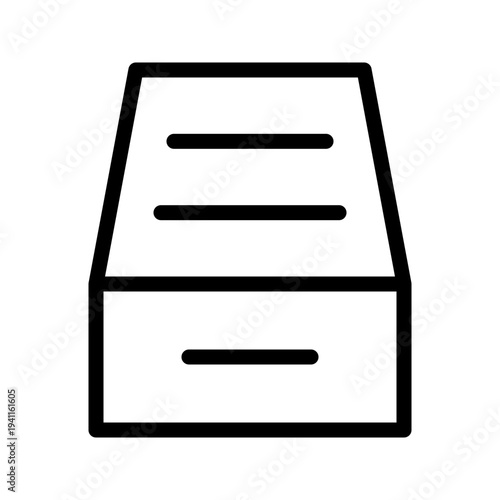 Modern Inbox Tray Icon for Email Storage, Message Organization and Digital Mail Management