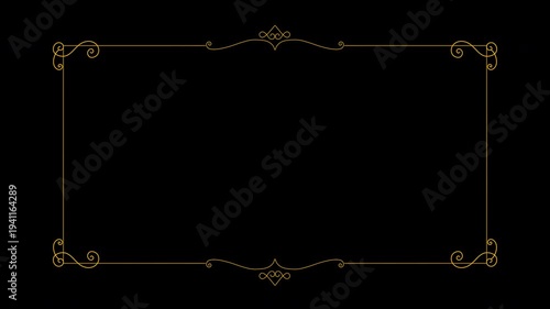 Wedding titles copy space for text animated flower, leaf wreath floral decoration Text Frame With alpha channel.