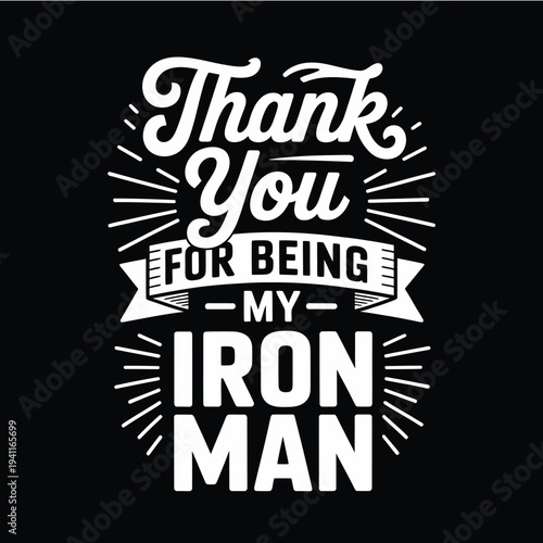 A typographic design expressing gratitude with a superhero theme and bold lettering