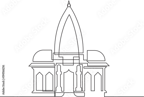 Indian heritage site and Hindu temple architecture as a continuous line.