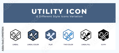 Utility icon vector design illustration in trendy style