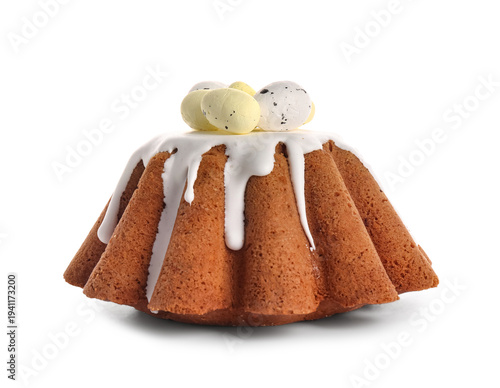 Sweet Easter bread with egg...