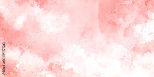 Pink watercolor background painting with abstract fringe and bleed paint drips and drops painted texture design.