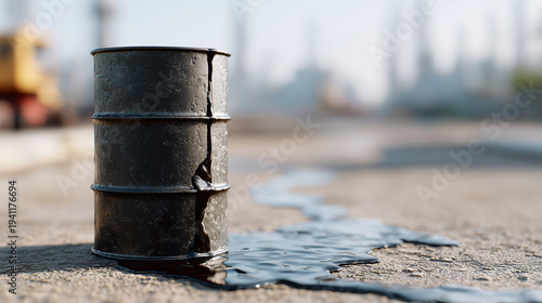 Spilled Oil Barrel: An indu...