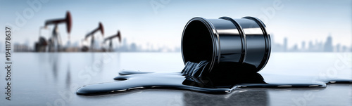 Oil Spill on Reflective Sur...