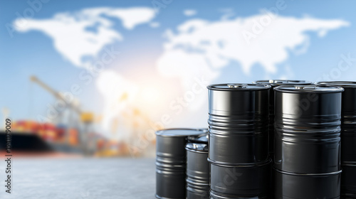 Oil barrels and global ship...