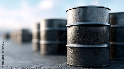 Black Barrels Against Blue ...