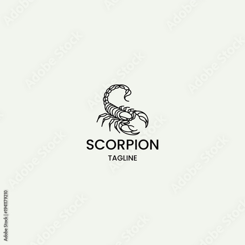 Scorpion logo template vector illustration design