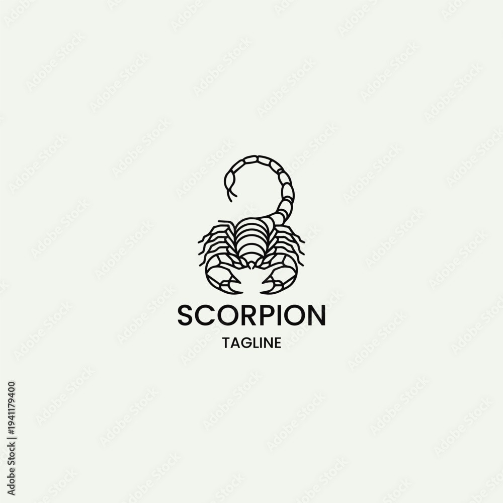 Obraz premium Scorpion logo template vector illustration design