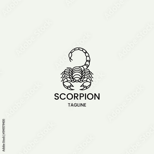 Scorpion logo template vector illustration design