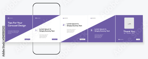 Set of LinkedIn carousel post, social media Instagram carousel post, modern and editable business carousel template design	