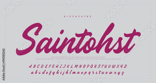 letter design with signature font style 