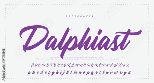 letter design with signature font style 