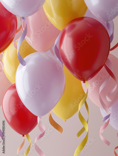 Colorful balloons fill a room for a celebration event