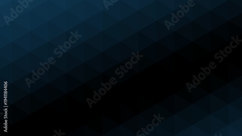 Fotografie Dark Navy Blue Polygon Geometric Corporate Technology Background with Abstract T