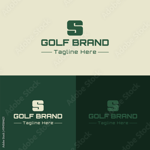 Letter S Golf Logo Template featuring Sporty Concept for Country Club and Premium Golf Lifestyle Brand