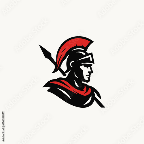 Roman Soldier in War Logo