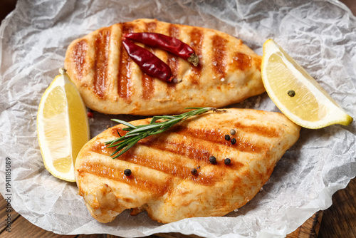 Tasty grilled chicken breas...
