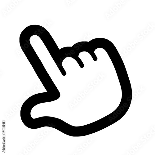 指さし　アイコン　記号　サイン タッチ　ワンポイント　手　イラスト