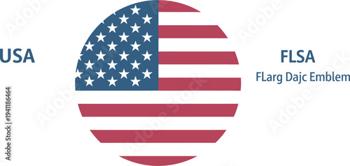 Flag day usa flsa emblem celebrating american patriotism and national pride on june 14th