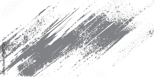 Grey distressed brush stroke with speckle texture