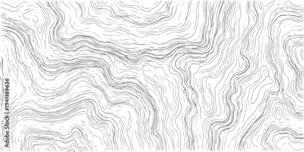 Fototapeta premium Abstract gray wavy lines on white background texture