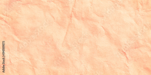 peach colored paper surface featuring intricate folds, wrinkles, and creases warm tone and even lighting make it an ideal abstract background for minimalist graphic design.