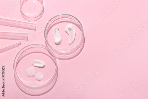 Petri dishes with samples a...