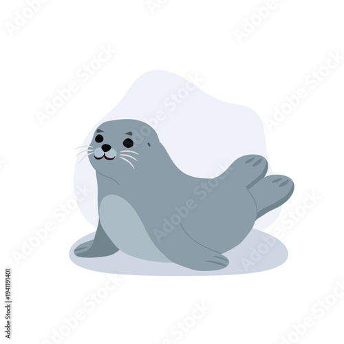Cuadro en lienzo adorable seal. cute seal. arctic marine animal character