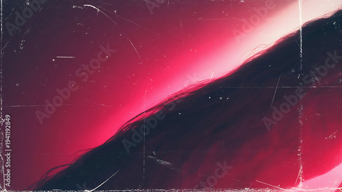 A dark, undulating abstract shape contrasts against a bright pink light source in this grunge background.