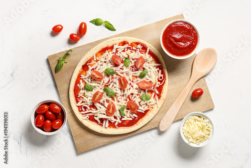 Wooden board with spoon, ra...