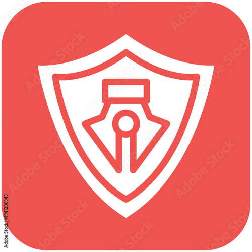 Shield and Pen Icon
