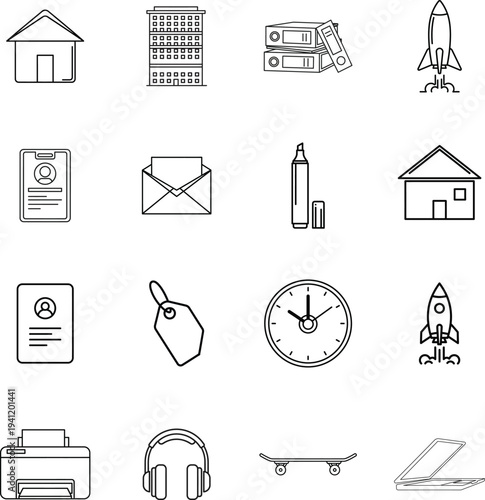 education icons set