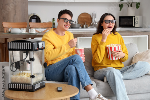 Cute couple with 3D glasses...