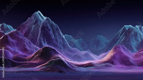 Abstract mountains landscape illustration