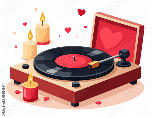 Romantic Vinyl Heart Turntable